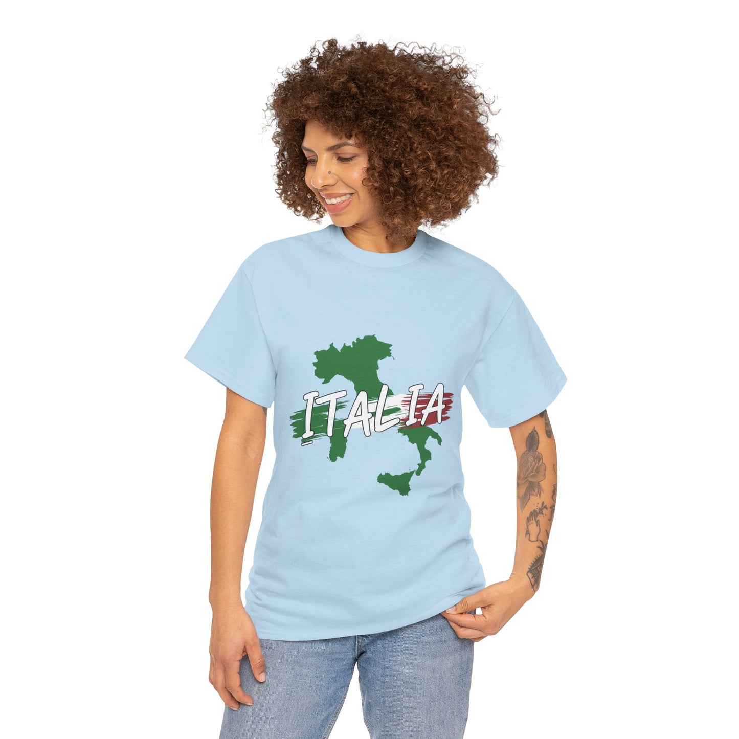 Italia Heavy Cotton Tee - Comfortable Unisex Shirt with Italy Design
