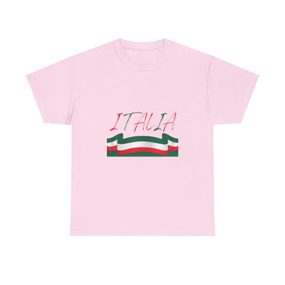 Italia Unisex Heavy Cotton Tee - Comfortable Italian Pride Shirt