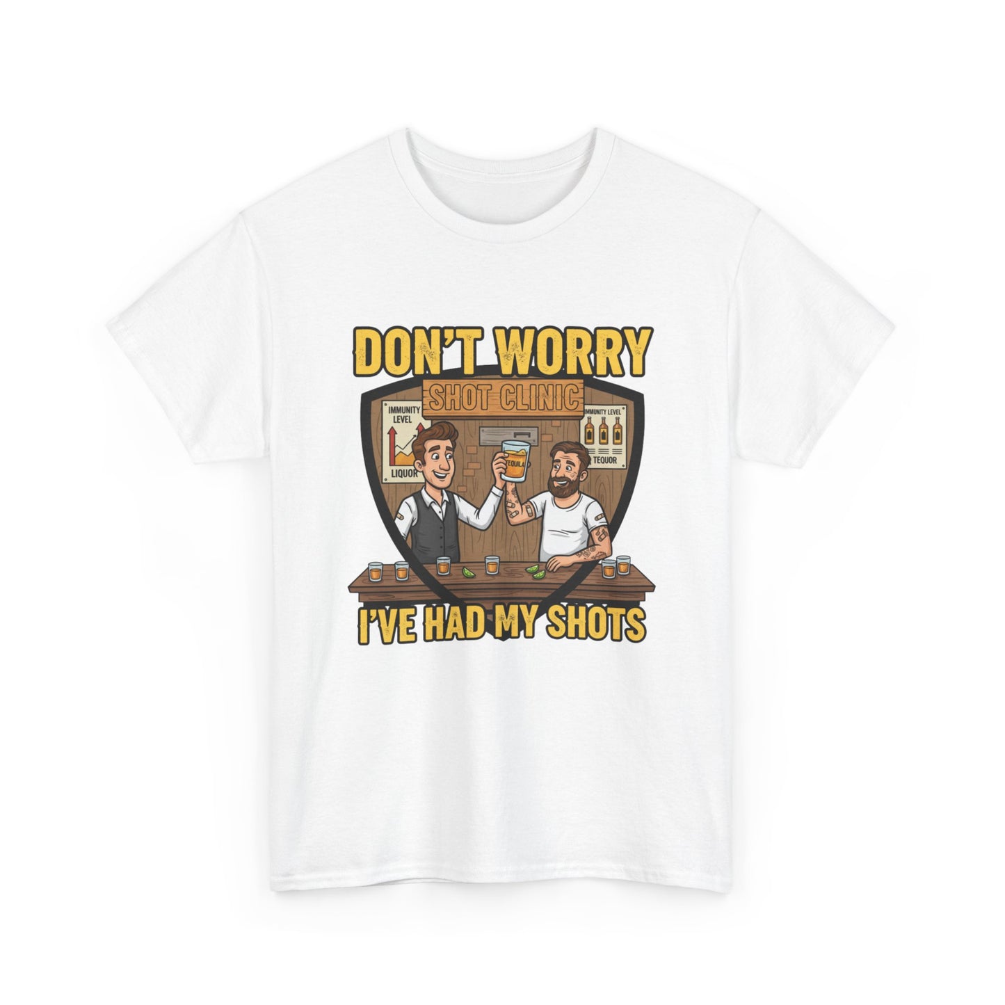 Funny Vaccination Humor Tee, Unisex Heavy Cotton Tee, Vaccine Shots Shirt, Quirky T-Shirt, Gift for Healthcare Workers, COVID-19 Humor [...]
