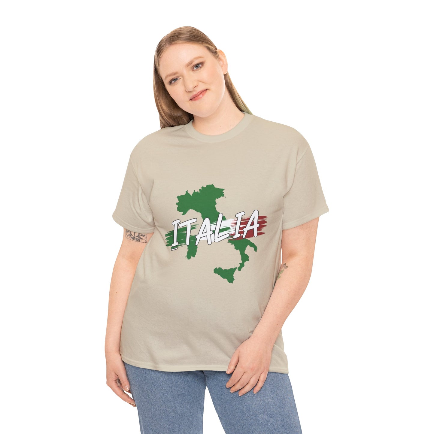 Italia Heavy Cotton Tee - Comfortable Unisex Shirt with Italy Design