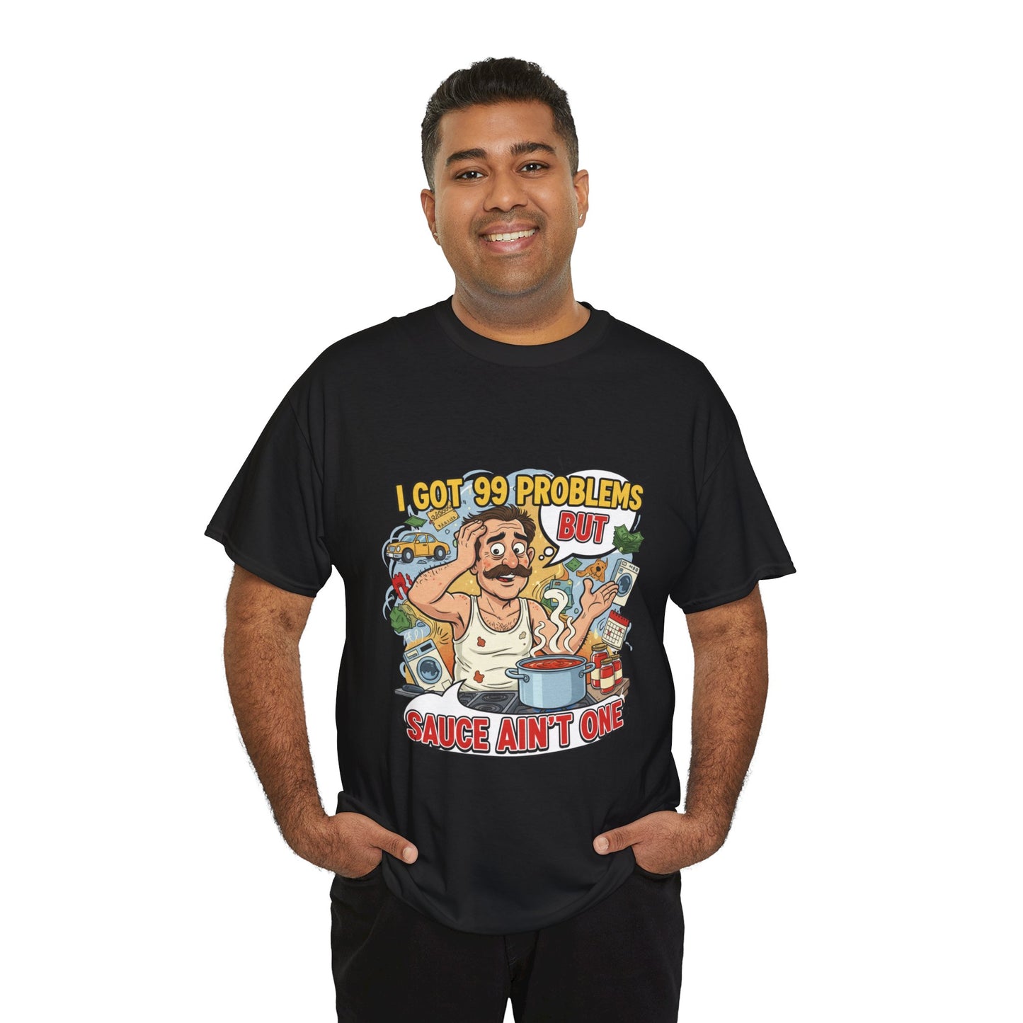 99 Problems Unisex Heavy Cotton Tee - Funny Cooking Tee
