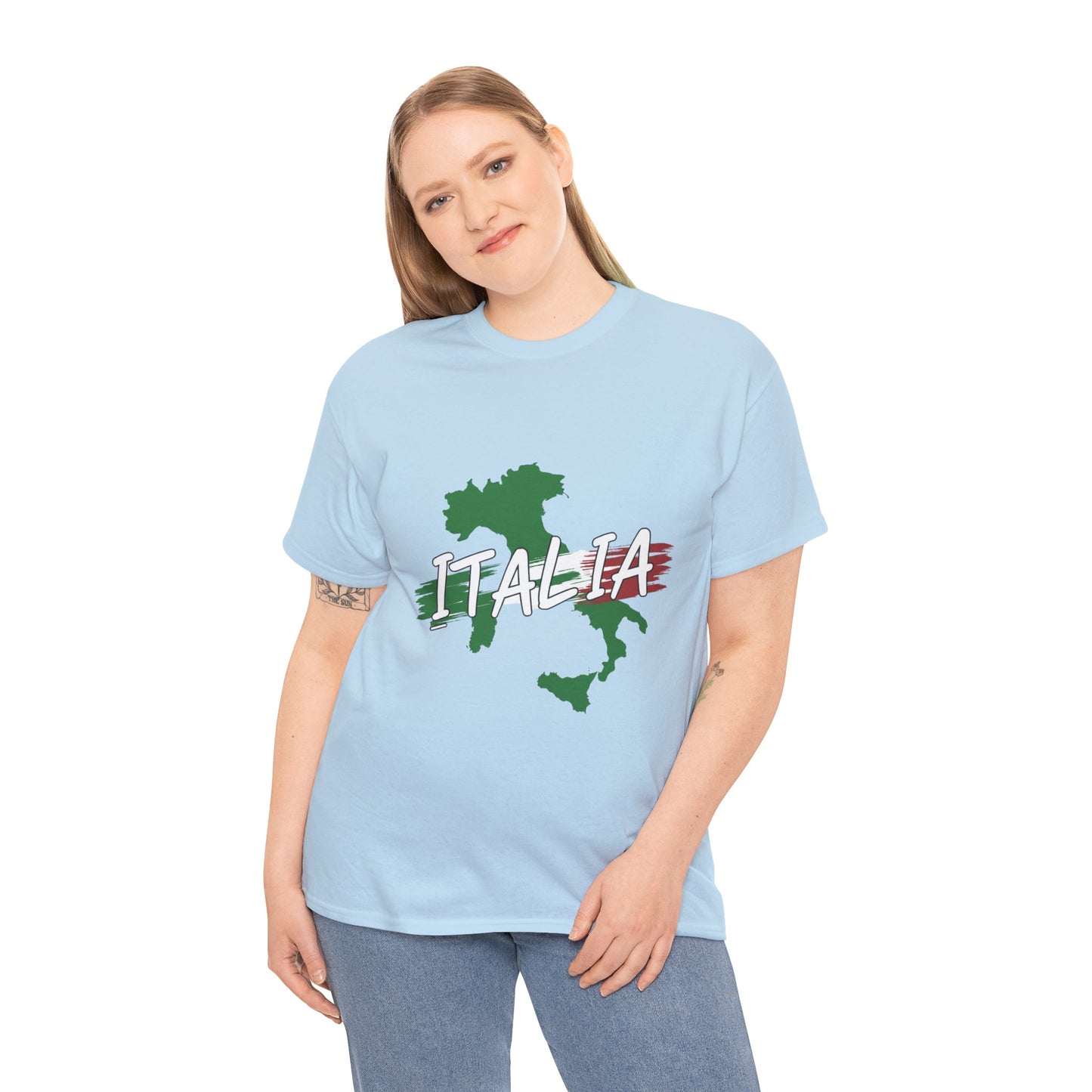 Italia Heavy Cotton Tee - Comfortable Unisex Shirt with Italy Design