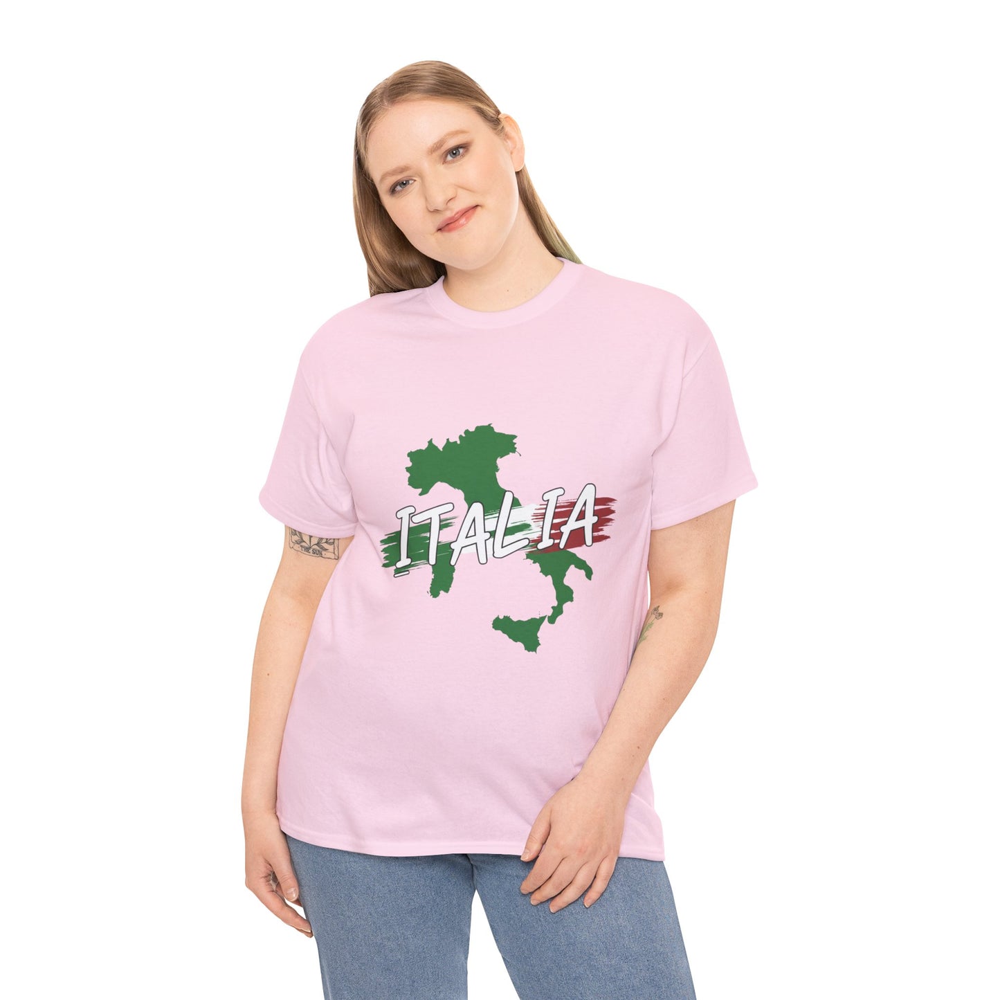 Italia Heavy Cotton Tee - Comfortable Unisex Shirt with Italy Design
