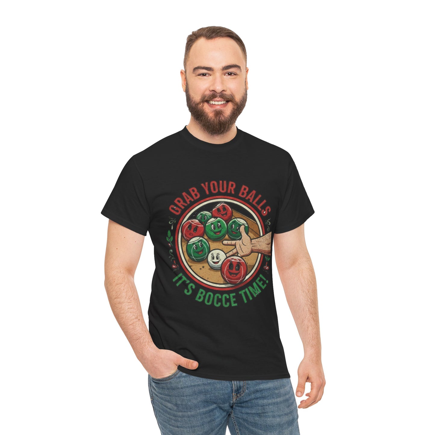 Bocce Ball Humor Tee - Grab Your Balls, It's Bocce Time!