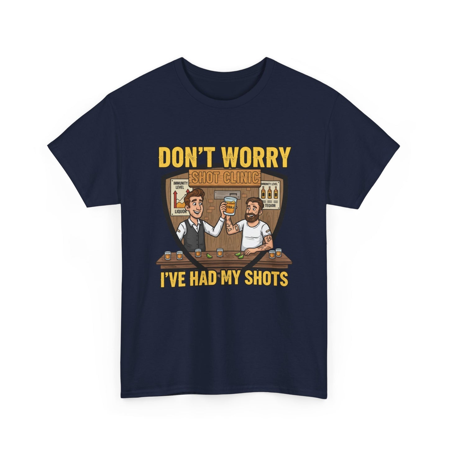 Funny Vaccination Humor Tee, Unisex Heavy Cotton Tee, Vaccine Shots Shirt, Quirky T-Shirt, Gift for Healthcare Workers, COVID-19 Humor [...]
