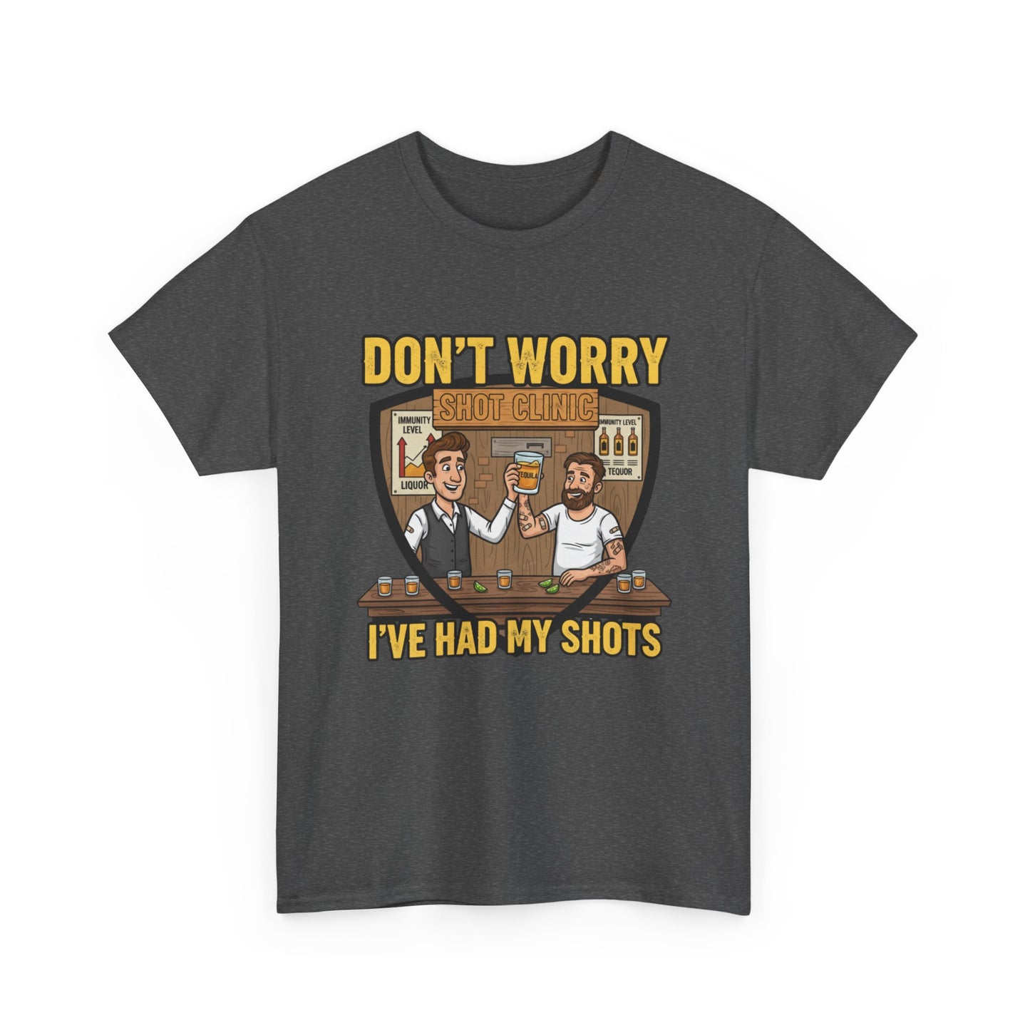 Funny Vaccination Humor Tee, Unisex Heavy Cotton Tee, Vaccine Shots Shirt, Quirky T-Shirt, Gift for Healthcare Workers, COVID-19 Humor [...]