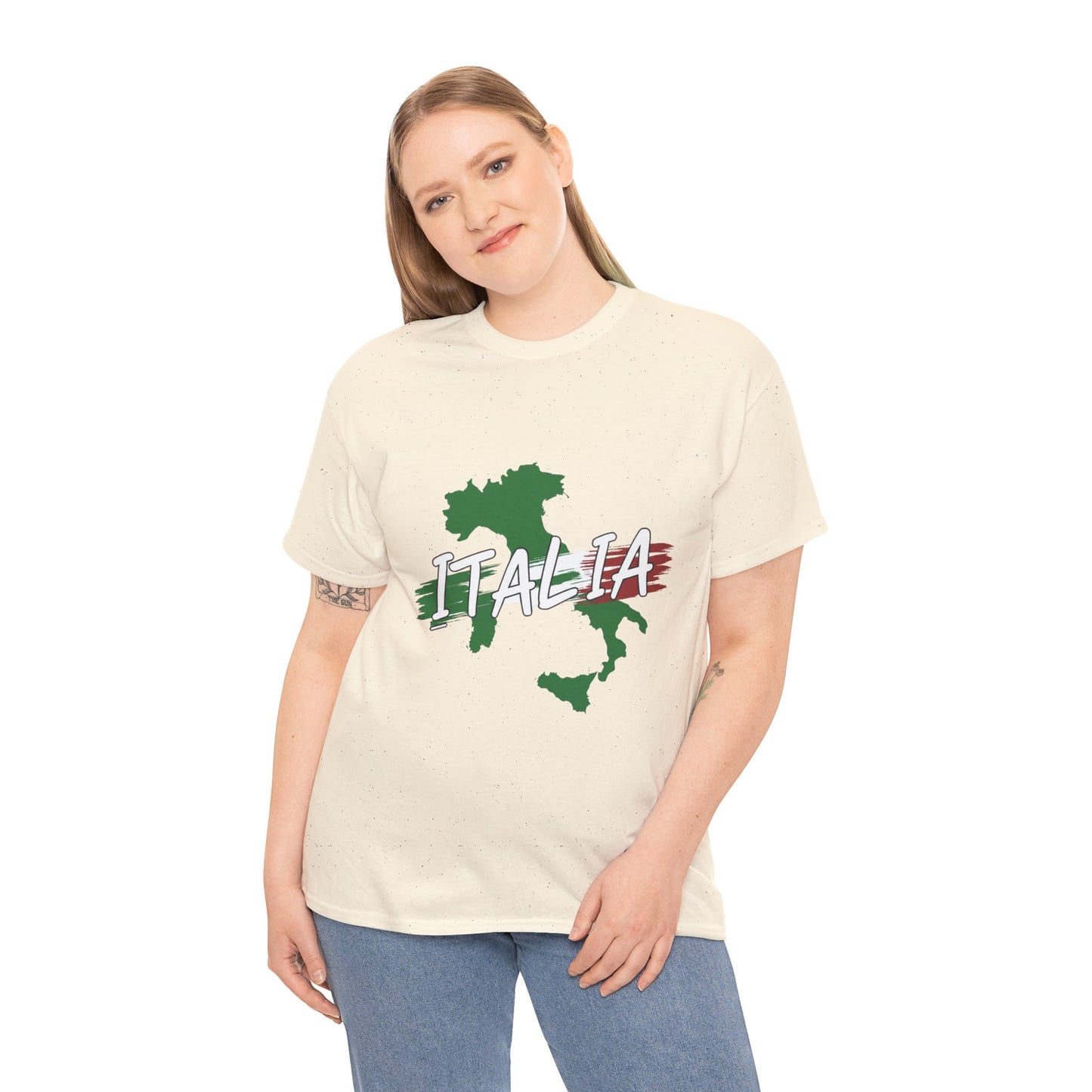 Italia Heavy Cotton Tee - Comfortable Unisex Shirt with Italy Design