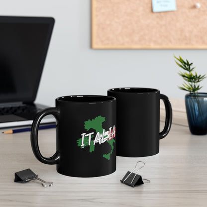 Italy Map Coffee Mug - 11oz Black