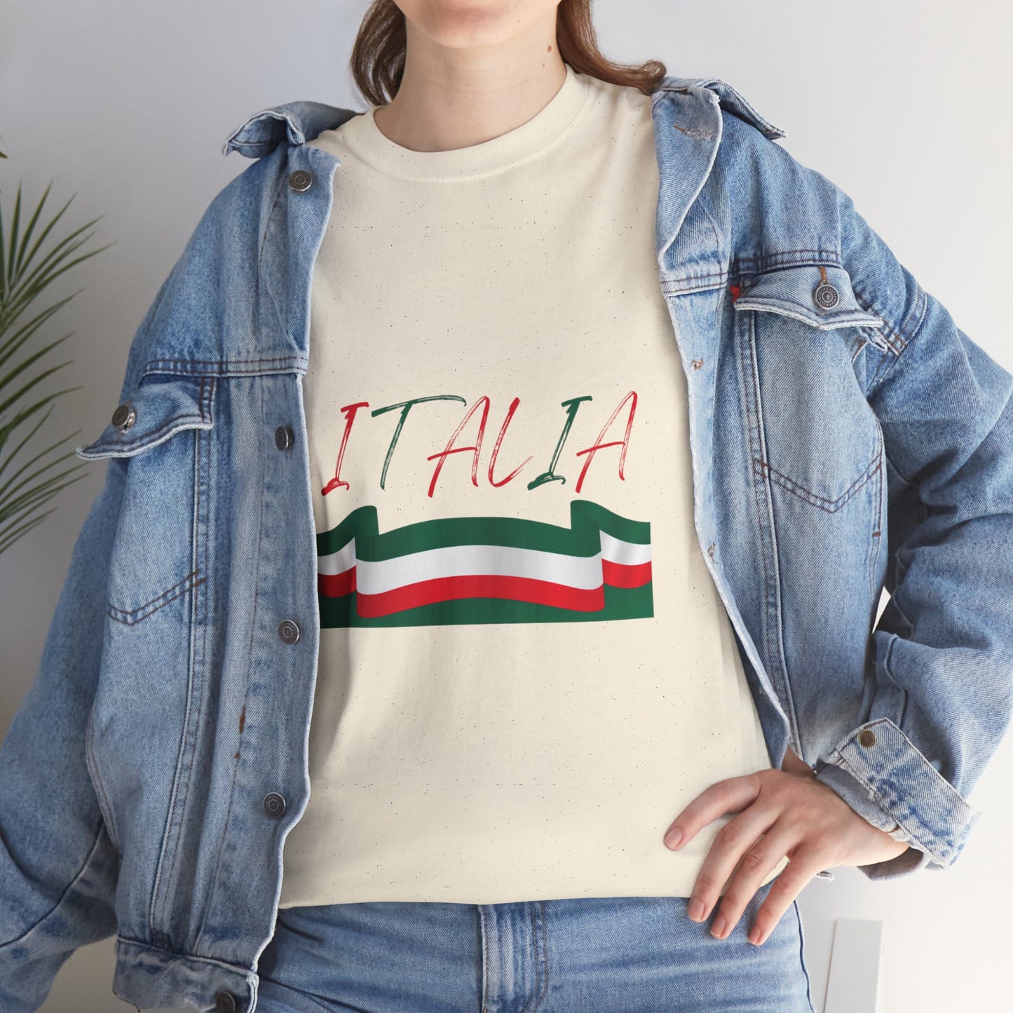 Italia Unisex Heavy Cotton Tee - Comfortable Italian Pride Shirt