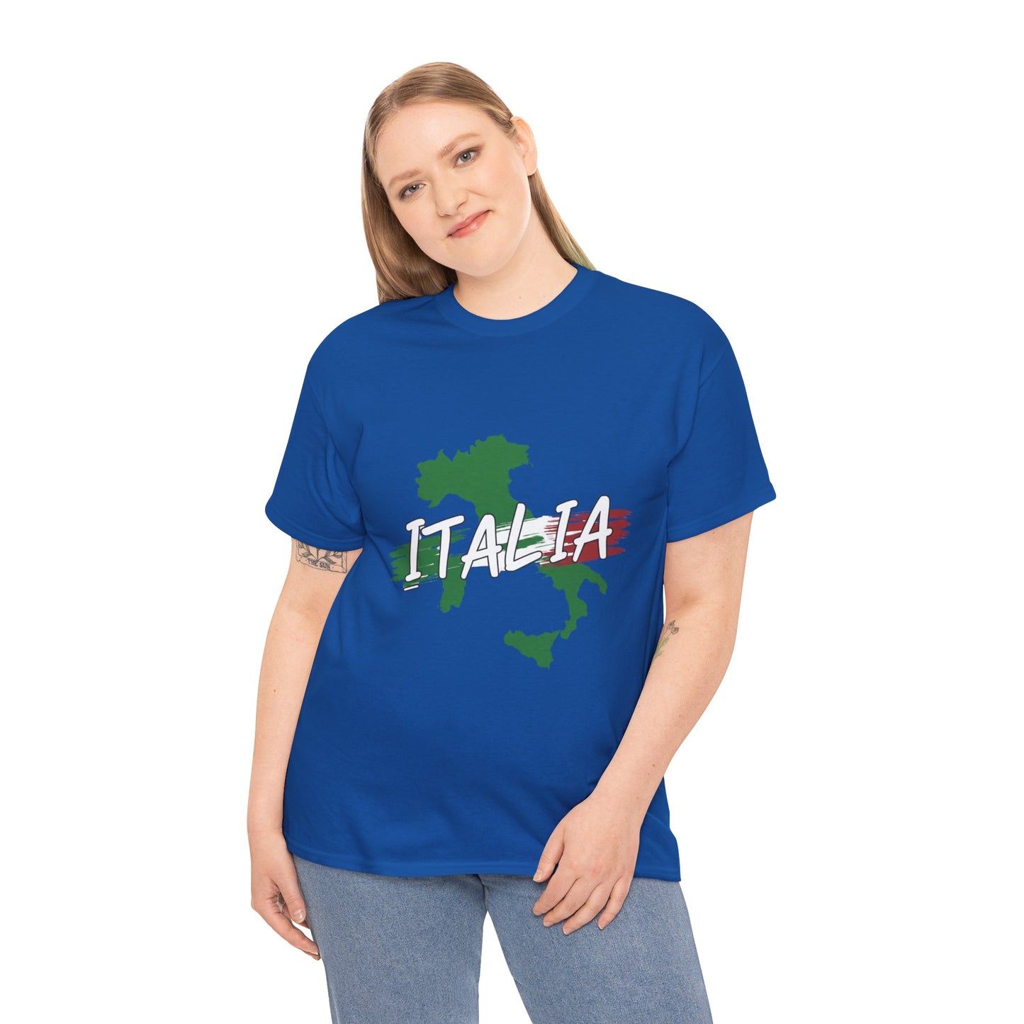 Italia Heavy Cotton Tee - Comfortable Unisex Shirt with Italy Design