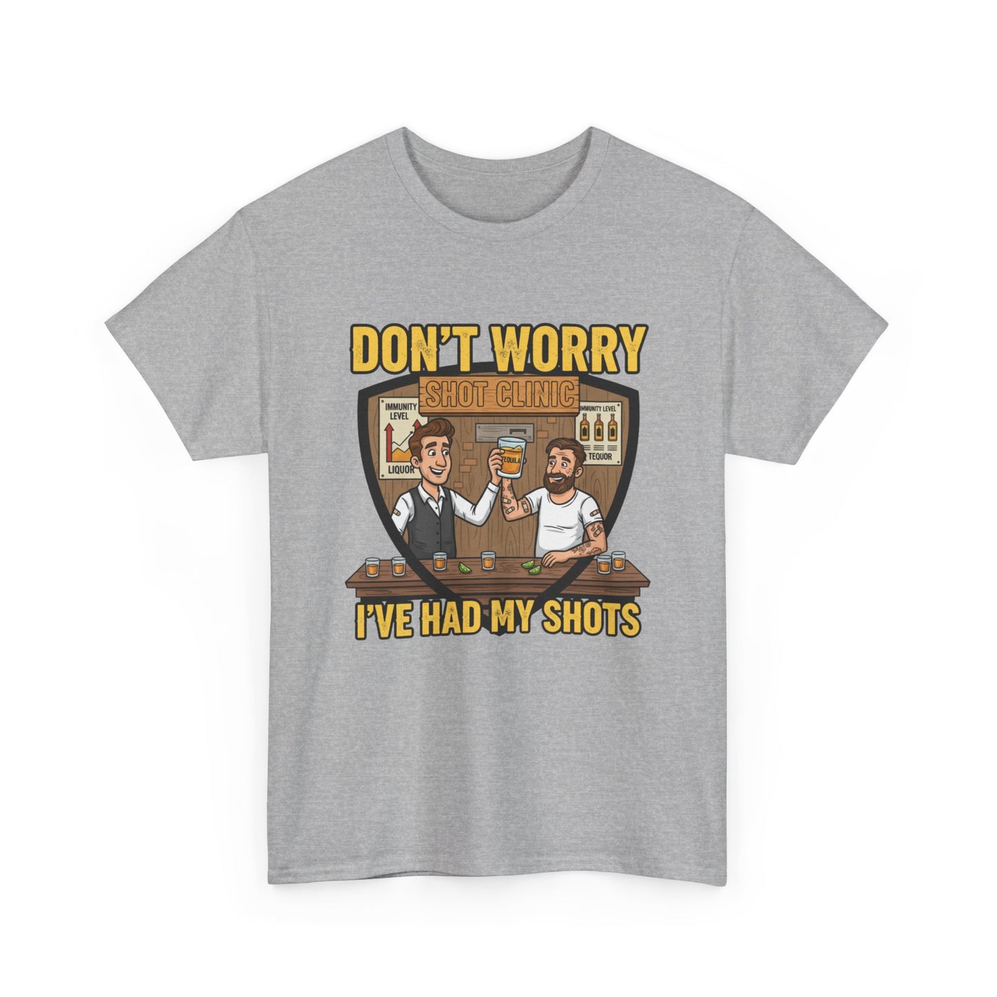 Funny Vaccination Humor Tee, Unisex Heavy Cotton Tee, Vaccine Shots Shirt, Quirky T-Shirt, Gift for Healthcare Workers, COVID-19 Humor [...]