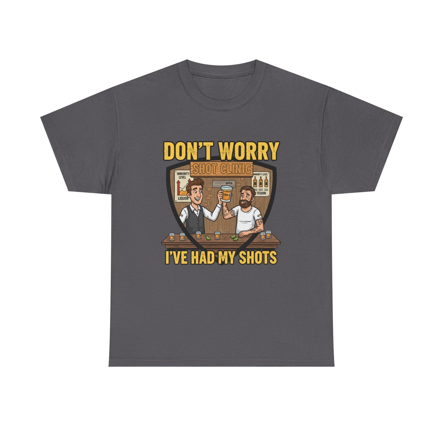 Funny Vaccination Humor Tee, Unisex Heavy Cotton Tee, Vaccine Shots Shirt, Quirky T-Shirt, Gift for Healthcare Workers, COVID-19 Humor [...]