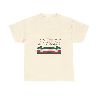 Italia Unisex Heavy Cotton Tee - Comfortable Italian Pride Shirt