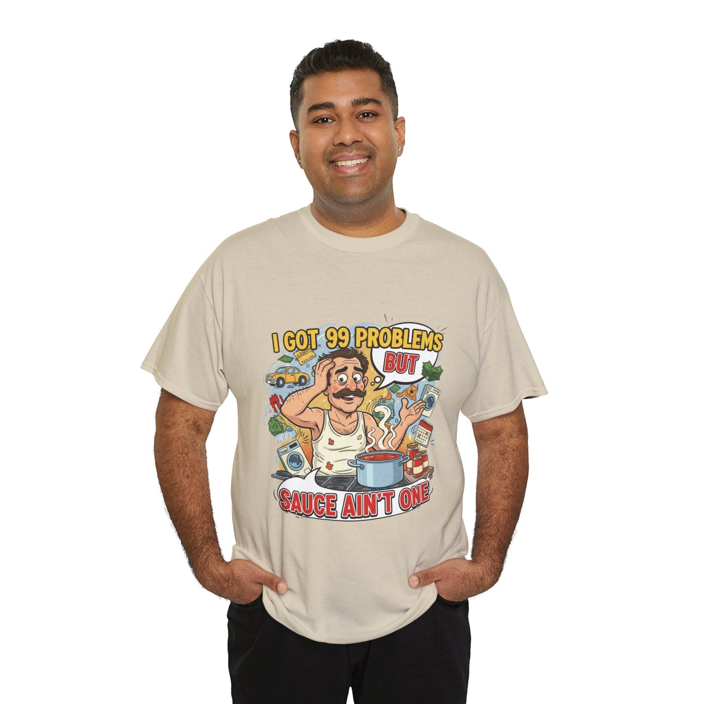 99 Problems Unisex Heavy Cotton Tee - Funny Cooking Tee