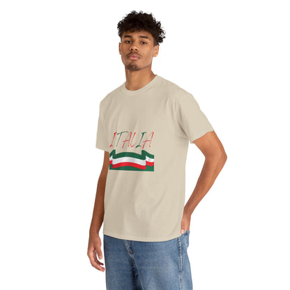 Italia Unisex Heavy Cotton Tee - Comfortable Italian Pride Shirt