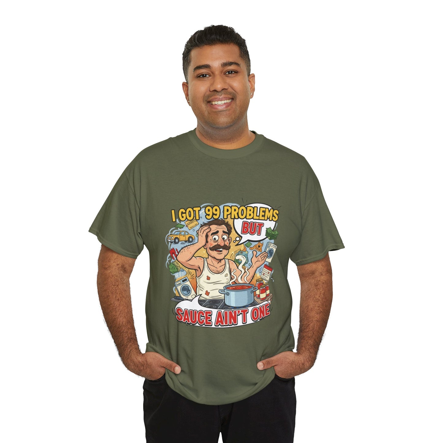 99 Problems Unisex Heavy Cotton Tee - Funny Cooking Tee