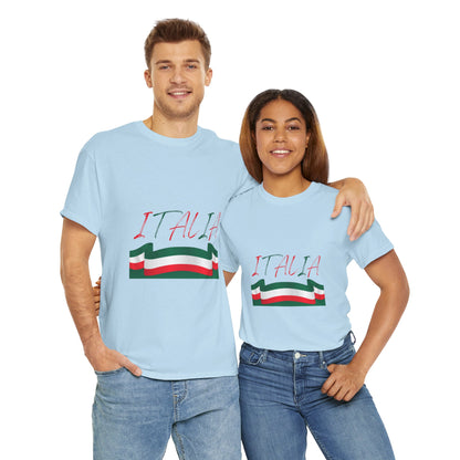 Italia Unisex Heavy Cotton Tee - Comfortable Italian Pride Shirt