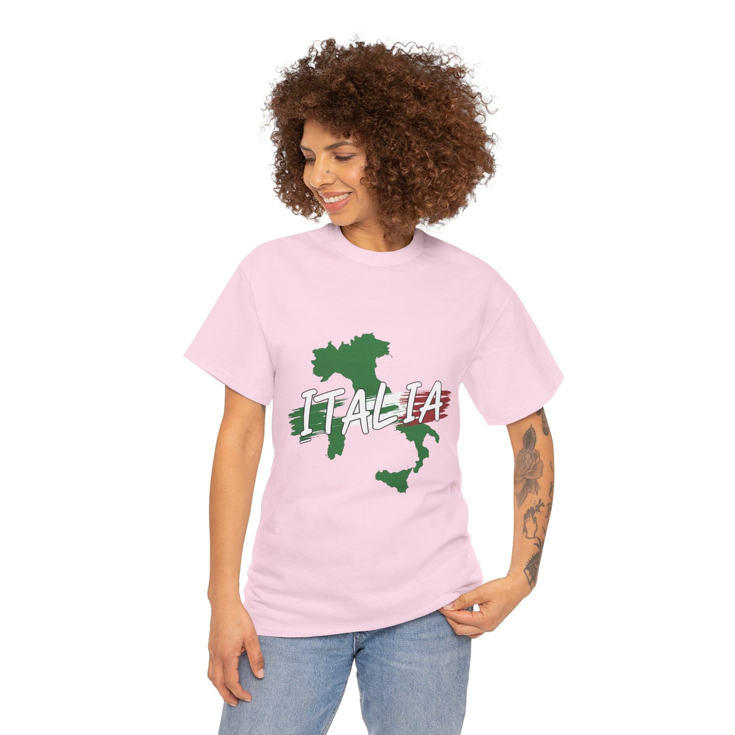 Italia Heavy Cotton Tee - Comfortable Unisex Shirt with Italy Design