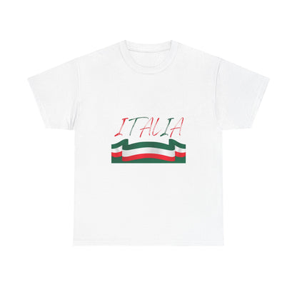 Italia Unisex Heavy Cotton Tee - Comfortable Italian Pride Shirt