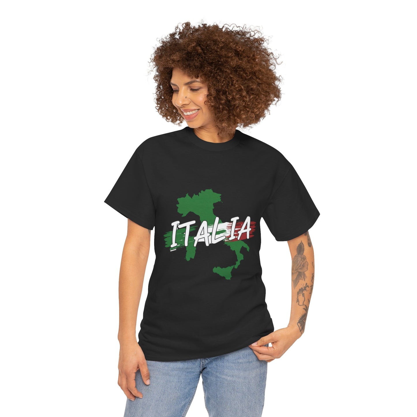Italia Heavy Cotton Tee - Comfortable Unisex Shirt with Italy Design