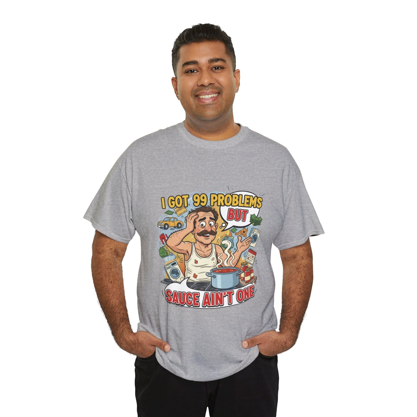 99 Problems Unisex Heavy Cotton Tee - Funny Cooking Tee