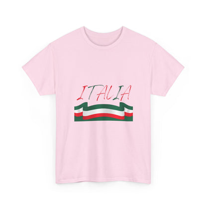 Italia Unisex Heavy Cotton Tee - Comfortable Italian Pride Shirt