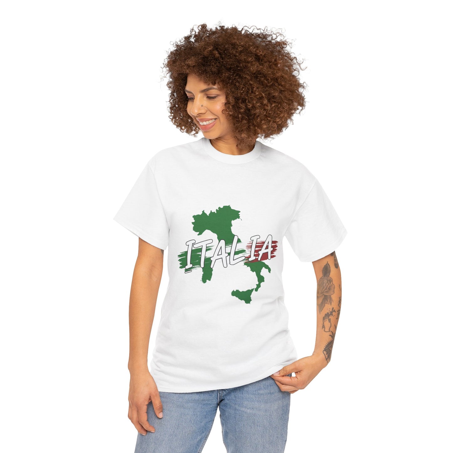 Italia Heavy Cotton Tee - Comfortable Unisex Shirt with Italy Design